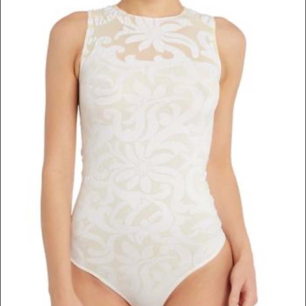 NWOT Wolford White Nahla Sleeveless Bodysui